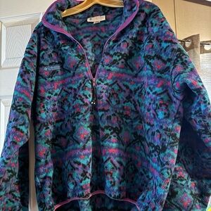 Vintage Columbia Women's Aztec print Multicolor full zip fleece